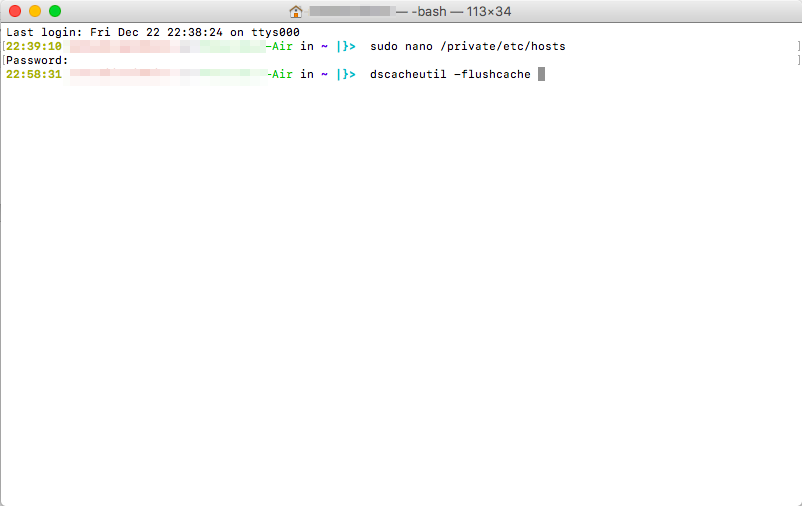 Flushing cache on mac via terminal